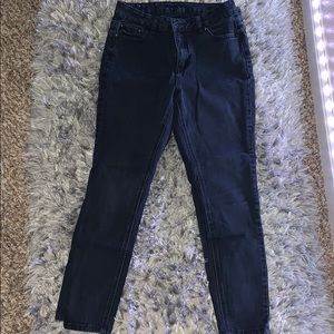 Womens High Rise Black Jeggings